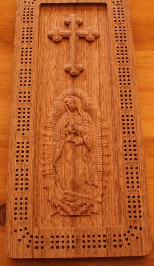  Our Lady of Guadalupe Cribbage Board