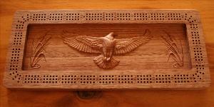  Bald Eagle Cribbage Board